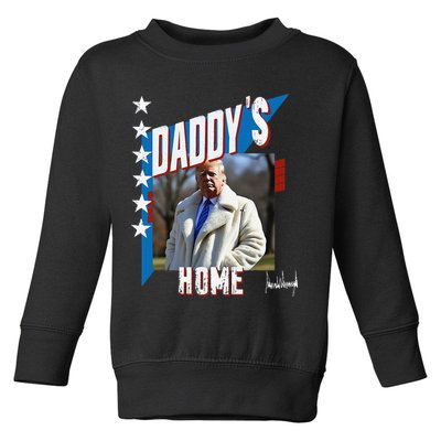 DaddyS Home Patriotic Donald Trump Toddler Sweatshirt