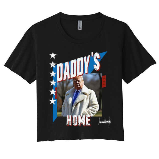 DaddyS Home Patriotic Donald Trump Crop Top