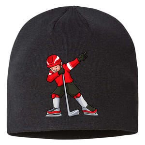 Dabbing Hockey Player Boy Girl Cool Ice Hockey Sustainable Beanie