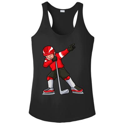 Dabbing Hockey Player Boy Girl Cool Ice Hockey Ladies PosiCharge Competitor Racerback Tank