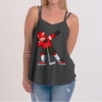 Dabbing Hockey Player Boy Girl Cool Ice Hockey Women's Strappy Tank