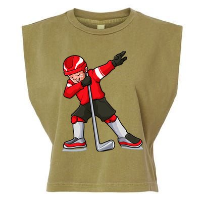 Dabbing Hockey Player Boy Girl Cool Ice Hockey Garment-Dyed Women's Muscle Tee