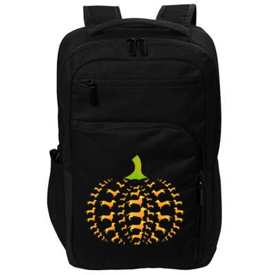 Dachshund Halloween Pumpkin Apple Animals Vegetables Friend Dog Impact Tech Backpack