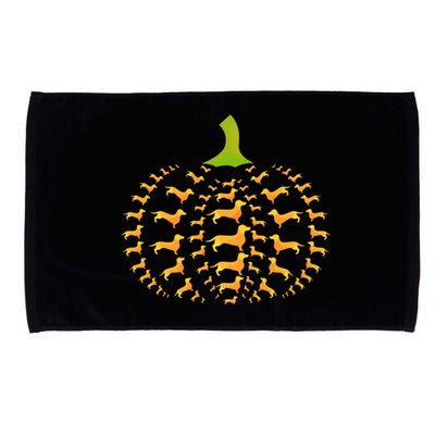 Dachshund Halloween Pumpkin Apple Animals Vegetables Friend Dog Microfiber Hand Towel