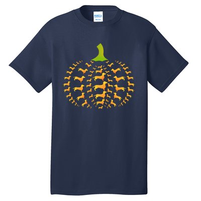 Dachshund Halloween Pumpkin Apple Animals Vegetables Friend Dog Tall T-Shirt