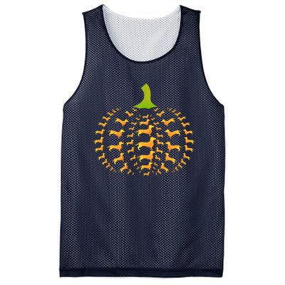 Dachshund Halloween Pumpkin Apple Animals Vegetables Friend Dog Mesh Reversible Basketball Jersey Tank