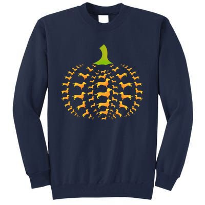 Dachshund Halloween Pumpkin Apple Animals Vegetables Friend Dog Tall Sweatshirt