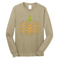 Dachshund Halloween Pumpkin Apple Animals Vegetables Friend Dog Long Sleeve Shirt