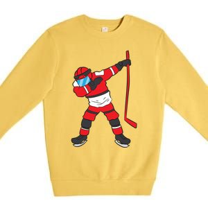 Dabbing Hockey Player Hockey Son Hockey Gift Ice Hockey Great Gift Premium Crewneck Sweatshirt