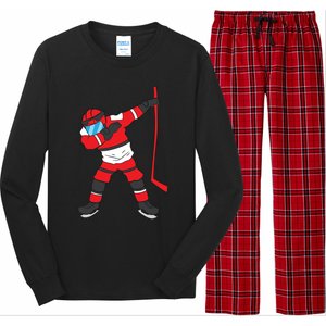 Dabbing Hockey Player Hockey Son Hockey Gift Ice Hockey Great Gift Long Sleeve Pajama Set