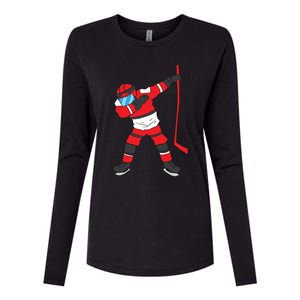 Dabbing Hockey Player Hockey Son Hockey Gift Ice Hockey Gift Womens Cotton Relaxed Long Sleeve T-Shirt