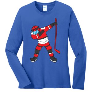 Dabbing Hockey Player Hockey Son Hockey Gift Ice Hockey Gift Ladies Long Sleeve Shirt