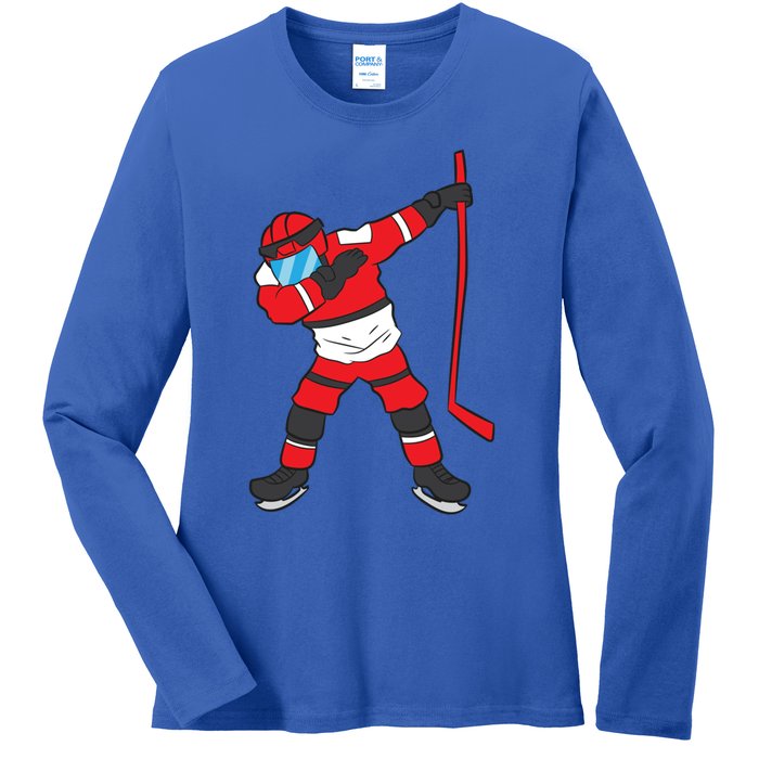 Dabbing Hockey Player Hockey Son Hockey Gift Ice Hockey Gift Ladies Long Sleeve Shirt