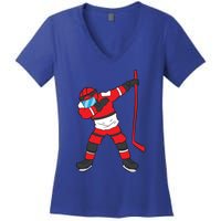 Dabbing Hockey Player Hockey Son Hockey Gift Ice Hockey Gift Women's V-Neck T-Shirt