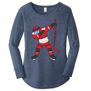 Dabbing Hockey Player Hockey Son Hockey Gift Ice Hockey Gift Women's Perfect Tri Tunic Long Sleeve Shirt