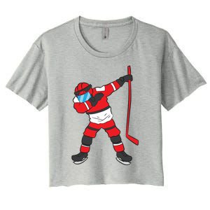 Dabbing Hockey Player Hockey Son Hockey Gift Ice Hockey Gift Women's Crop Top Tee