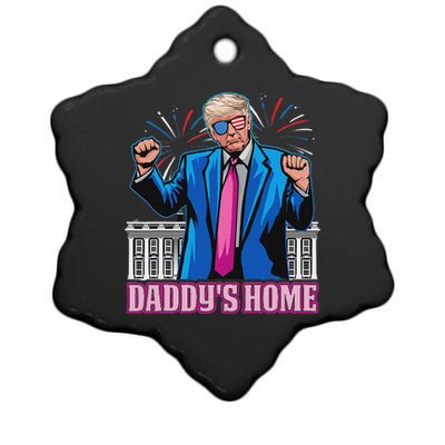 DaddyS Home President Trump Inauguration Day 2025 Ceramic Star Ornament