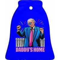 DaddyS Home President Trump Inauguration Day 2025 Ceramic Bell Ornament