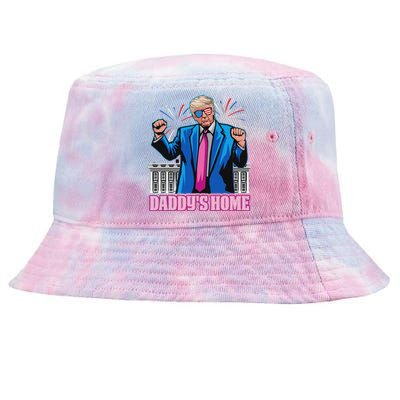 DaddyS Home President Trump Inauguration Day 2025 Tie-Dyed Bucket Hat