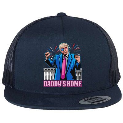 DaddyS Home President Trump Inauguration Day 2025 Flat Bill Trucker Hat