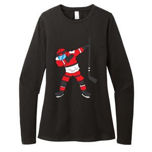 Dabbing Hockey Player Gift Christmas Womens CVC Long Sleeve Shirt