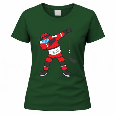 Dabbing Hockey Player Gift Christmas Women's T-Shirt