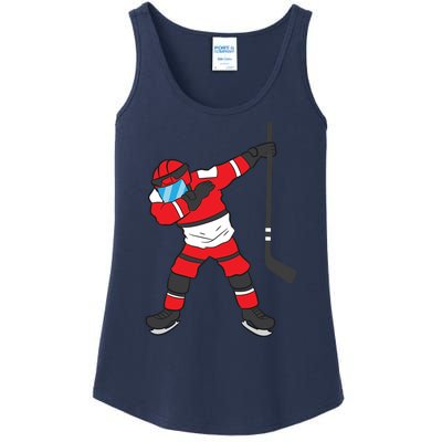 Dabbing Hockey Player Gift Christmas Ladies Essential Tank