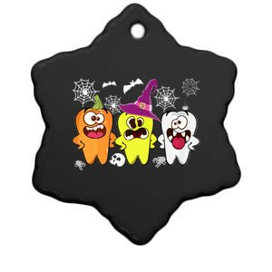 Dental Hygienist Pumpkin Tooth Halloween Spooky Season Witch Cute Gift Ceramic Star Ornament