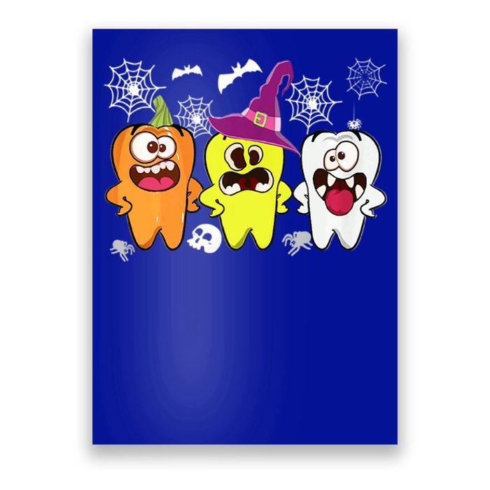 Dental Hygienist Pumpkin Tooth Halloween Spooky Season Witch Cute Gift Poster