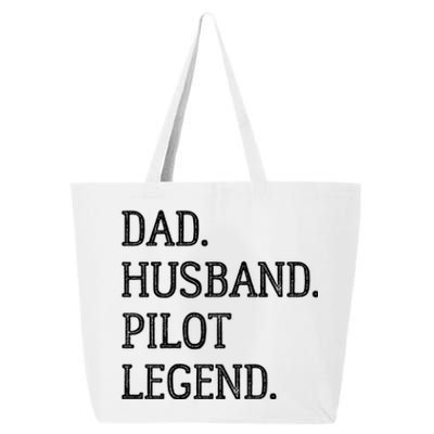 Dad Husband Pilot Legend Pilot Dad Meaningful Gift 25L Jumbo Tote