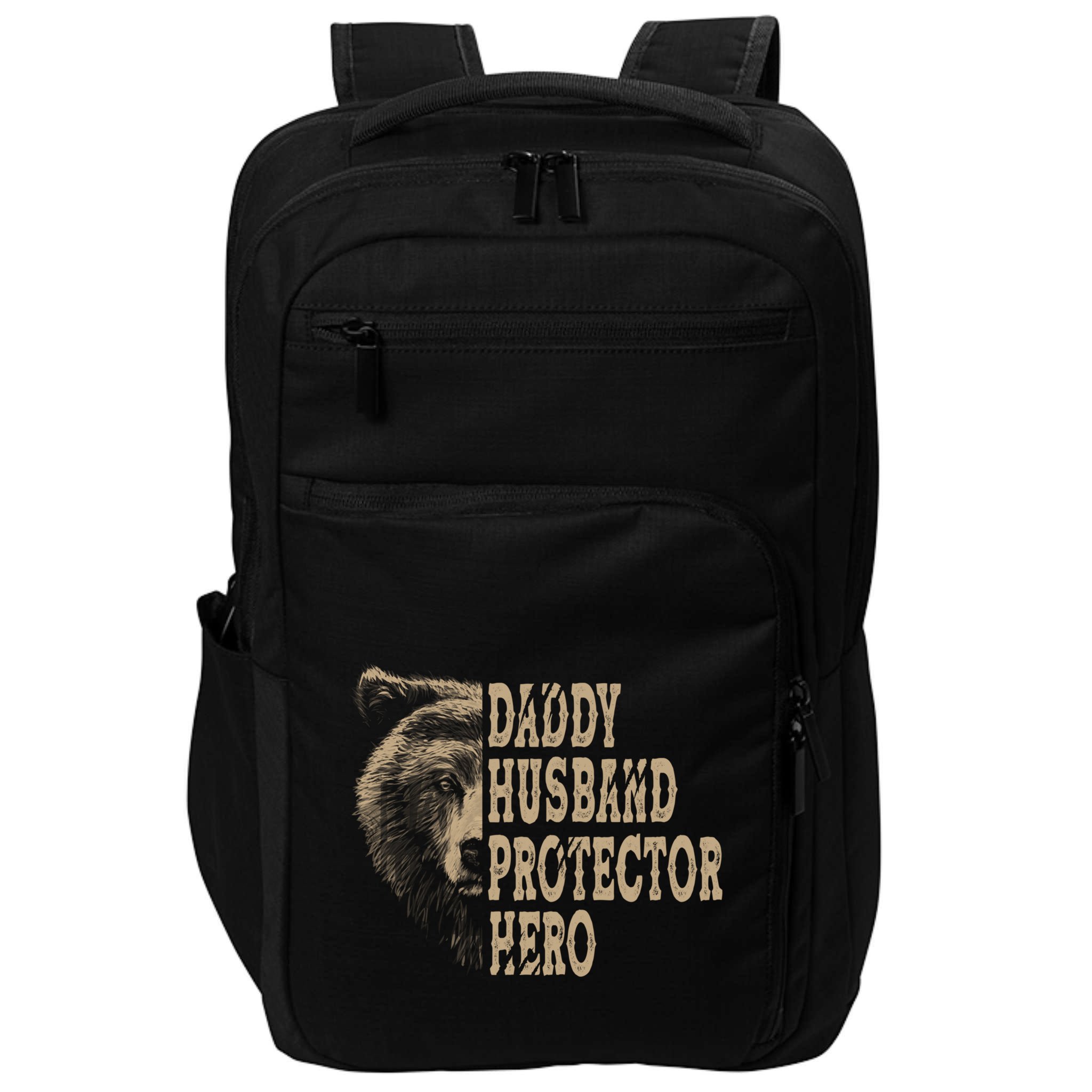 Daddy Husband Protector Hero Cool Father Dad Tee Gift Impact Tech Backpack
