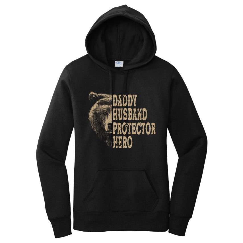 Daddy Husband Protector Hero Cool Father Dad Tee Gift Women's Pullover Hoodie