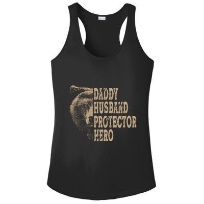 Daddy Husband Protector Hero Cool Father Dad Tee Gift Ladies PosiCharge Competitor Racerback Tank