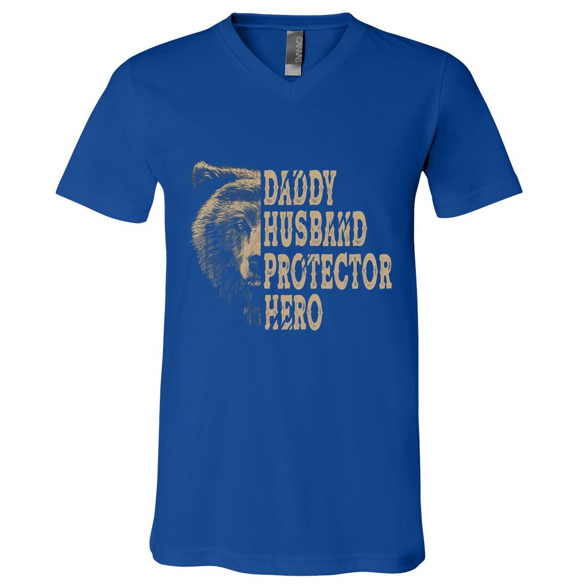 Daddy Husband Protector Hero Cool Father Dad Tee Gift V-Neck T-Shirt