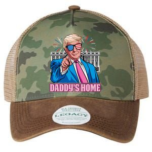 Daddys Home President Trump Inauguration Day 2025 Legacy Tie Dye Trucker Hat