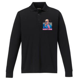 Daddys Home President Trump Inauguration Day 2025 Performance Long Sleeve Polo