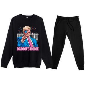 Daddys Home President Trump Inauguration Day 2025 Premium Crewneck Sweatsuit Set