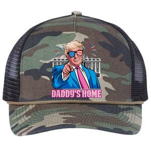 Daddys Home President Trump Inauguration Day 2025 Retro Rope Trucker Hat Cap