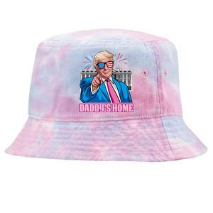 Daddys Home President Trump Inauguration Day 2025 Tie-Dyed Bucket Hat