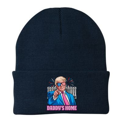 Daddys Home President Trump Inauguration Day 2025 Knit Cap Winter Beanie