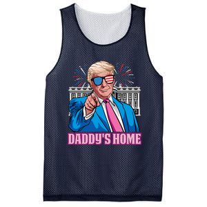 Daddys Home President Trump Inauguration Day 2025 Mesh Reversible Basketball Jersey Tank