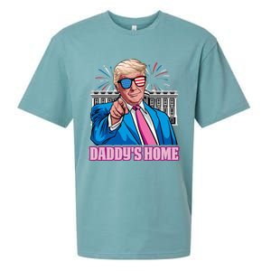 Daddys Home President Trump Inauguration Day 2025 Sueded Cloud Jersey T-Shirt