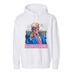 Daddys Home President Trump Inauguration Day 2025 Garment-Dyed Fleece Hoodie