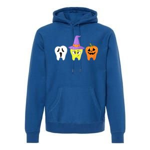 Dental Hygienist Pumpkin Tooth Halloween Spooky Season Witch Gift Premium Hoodie