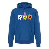 Dental Hygienist Pumpkin Tooth Halloween Spooky Season Witch Gift Premium Hoodie