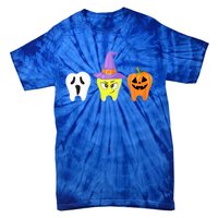 Dental Hygienist Pumpkin Tooth Halloween Spooky Season Witch Gift Tie-Dye T-Shirt