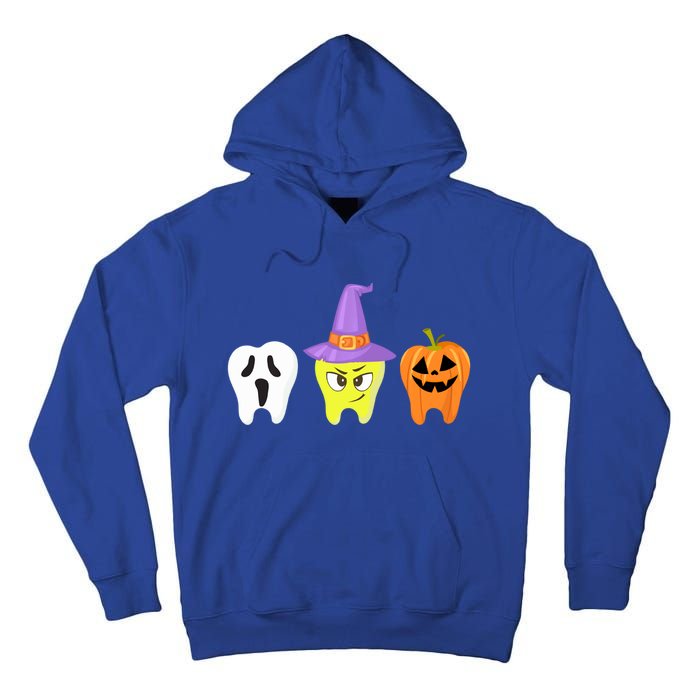 Dental Hygienist Pumpkin Tooth Halloween Spooky Season Witch Gift Tall Hoodie