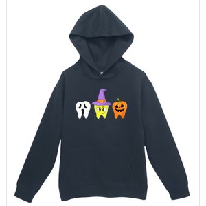 Dental Hygienist Pumpkin Tooth Halloween Spooky Season Witch Gift Urban Pullover Hoodie