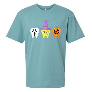 Dental Hygienist Pumpkin Tooth Halloween Spooky Season Witch Gift Sueded Cloud Jersey T-Shirt