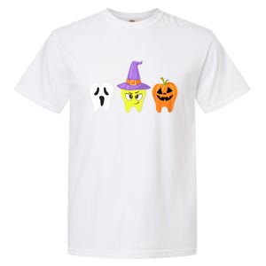 Dental Hygienist Pumpkin Tooth Halloween Spooky Season Witch Gift Garment-Dyed Heavyweight T-Shirt